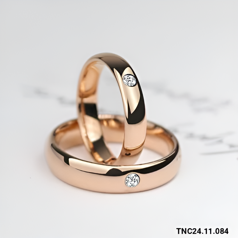 mẫu nhẫn cưới vàng hồng đẹp skymond - 2