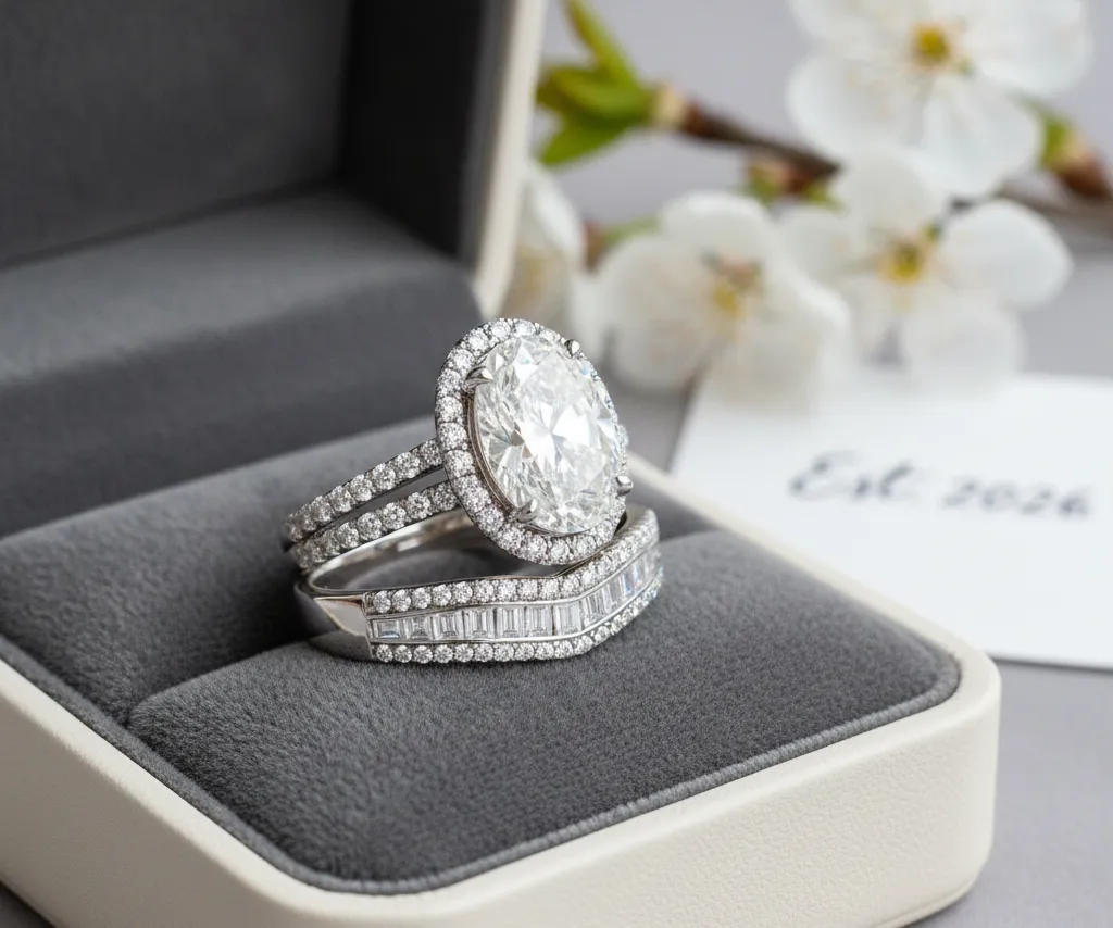 Kiểu đính đá Pave: Kỹ thuật giúp nhẫn cưới rực rỡ từ mọi góc nhìn