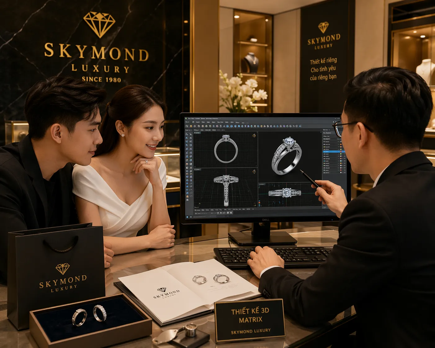 thiết kế nhẫn cầu h&ocirc;n